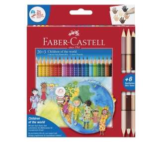 Faber-Castell - Colour Grip Children of the world pencil triangular 20+3 (201747)