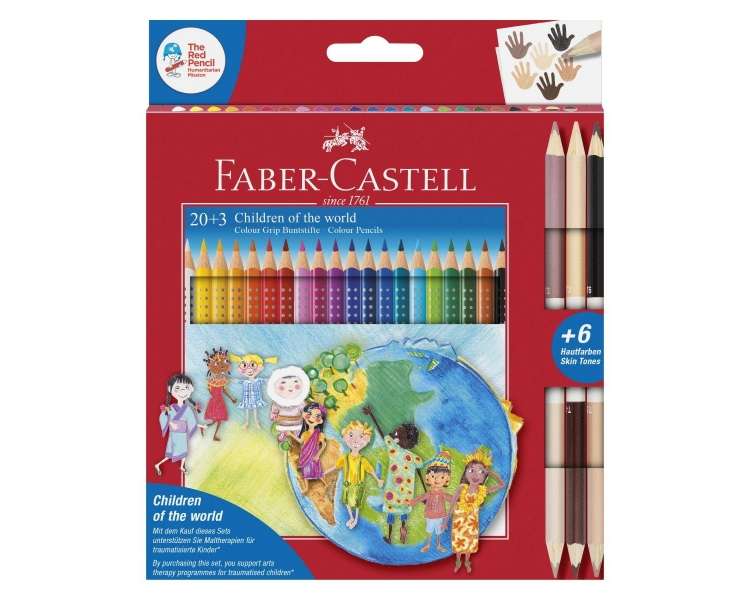 Faber-Castell - Colour Grip Children of the world pencil triangular 20+3 (201747)