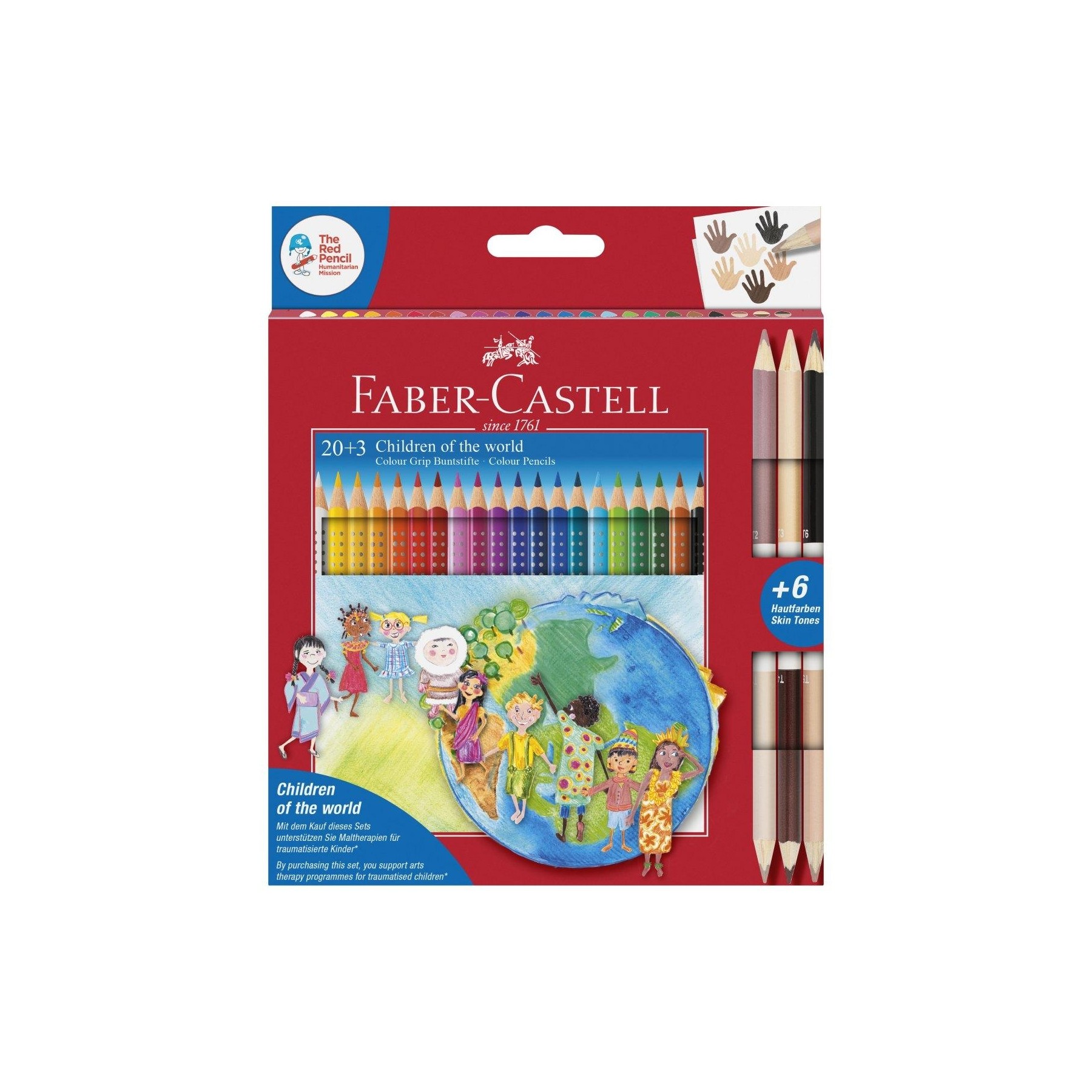 Faber-Castell - Colour Grip Children of the world pencil triangular 20+3 (201747)
