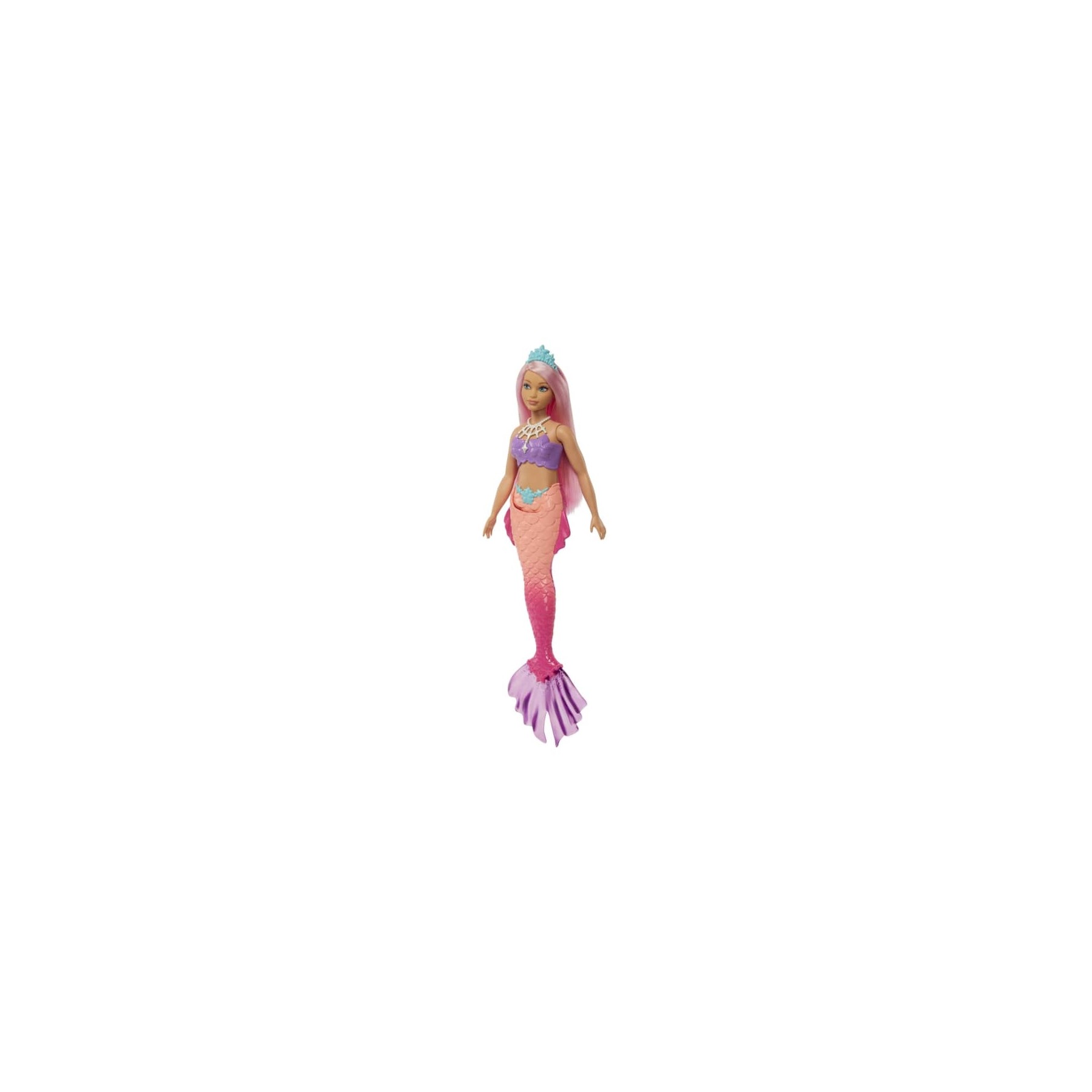 Barbie - Dreamtopia Mermaid Doll - Curvy, Pink Hair (HGR09)