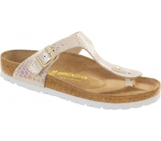 Birkenstock - GIZEH Kids Birko-Flor Narrow -  Shiny Snake Cream