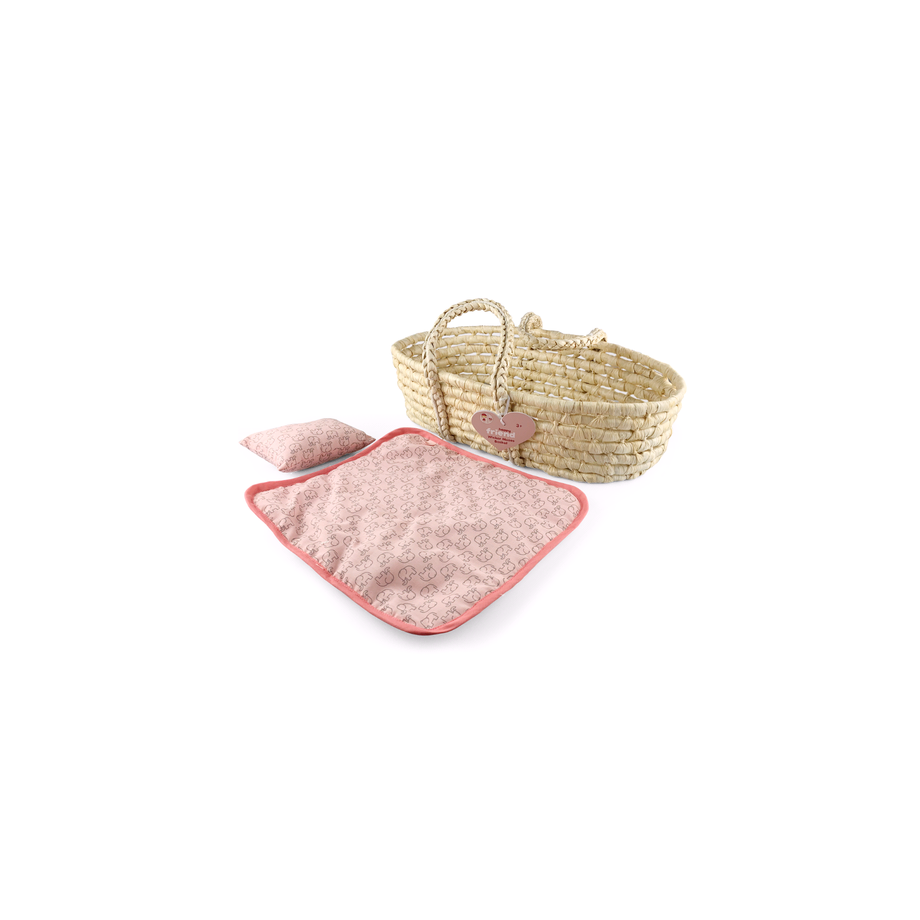 Happy Friend - Wicker Moses Basket (504318)