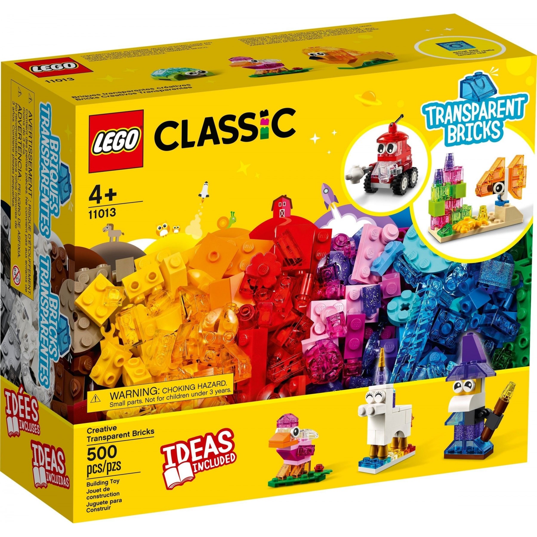 LEGO Classic, Ladrillos Creativos Transparentes (11013)