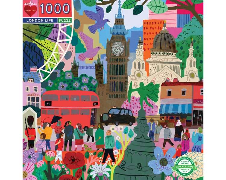 eeBoo - Puzzle 1000 pcs - London Life (EPZTLDL)
