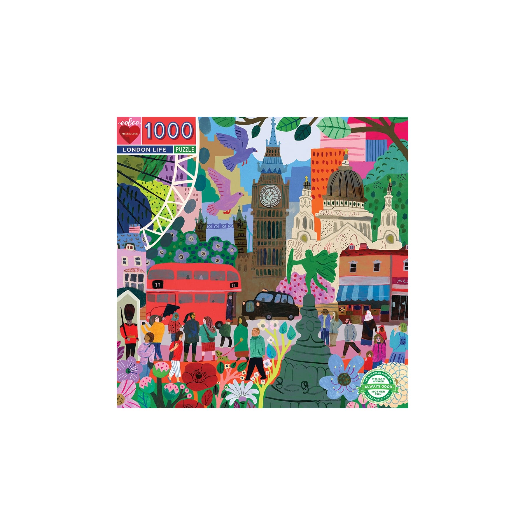 eeBoo - Puzzle 1000 pcs - London Life (EPZTLDL)