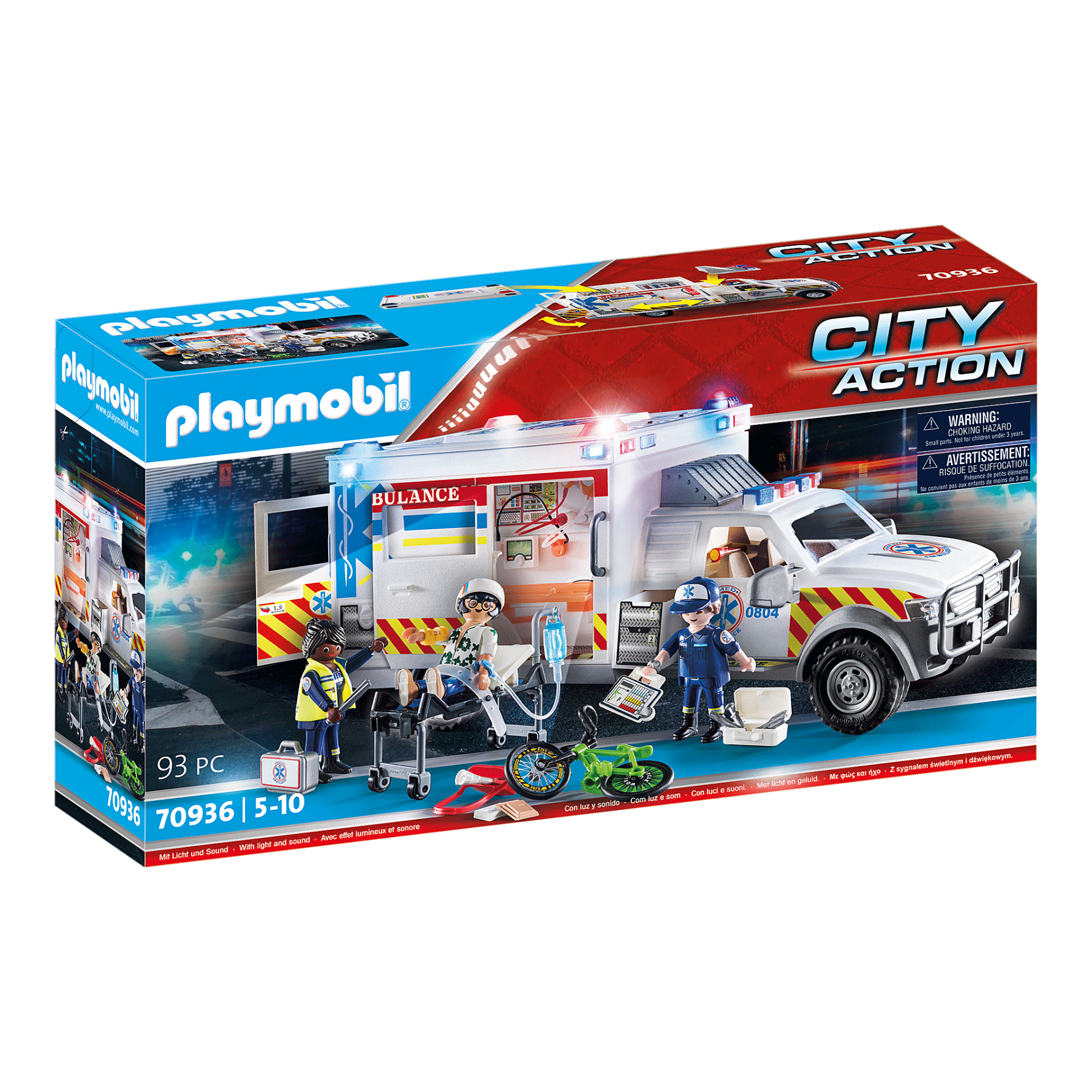 Playmobil - US Ambulance with Lights and Sound (70936)