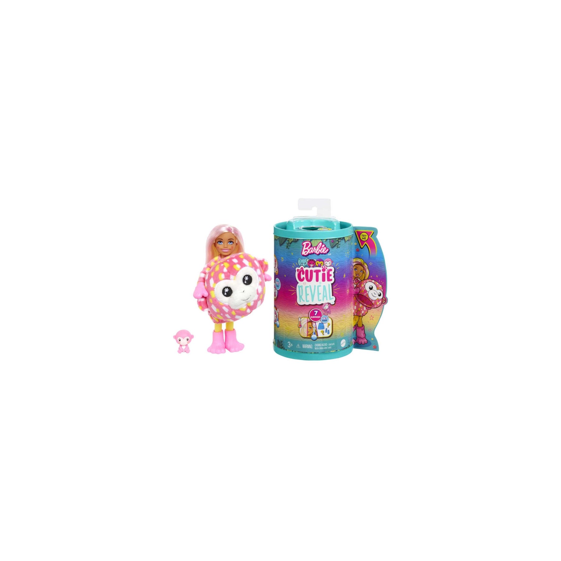 Barbie - Cutie Reveal Chelsea Jungle Series - Monkey (HKR14)