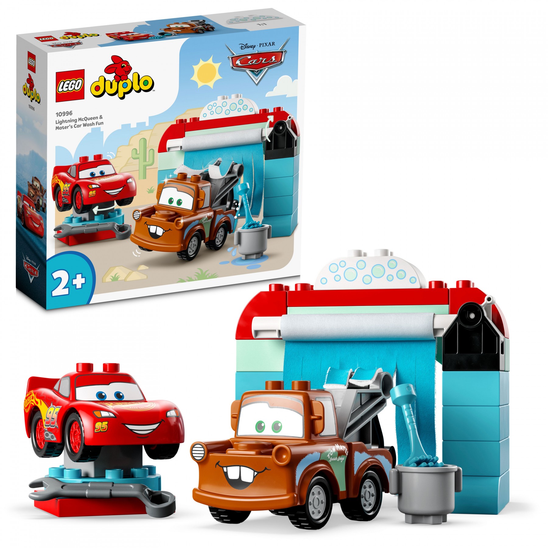LEGO DUPLO, Diversión en el lavado de autos de Lightning McQueen y Mater (10996)