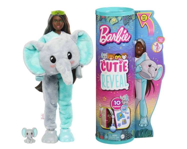 Barbie – Cutie Reveal Jungle Serie – Elephant (HKP98)