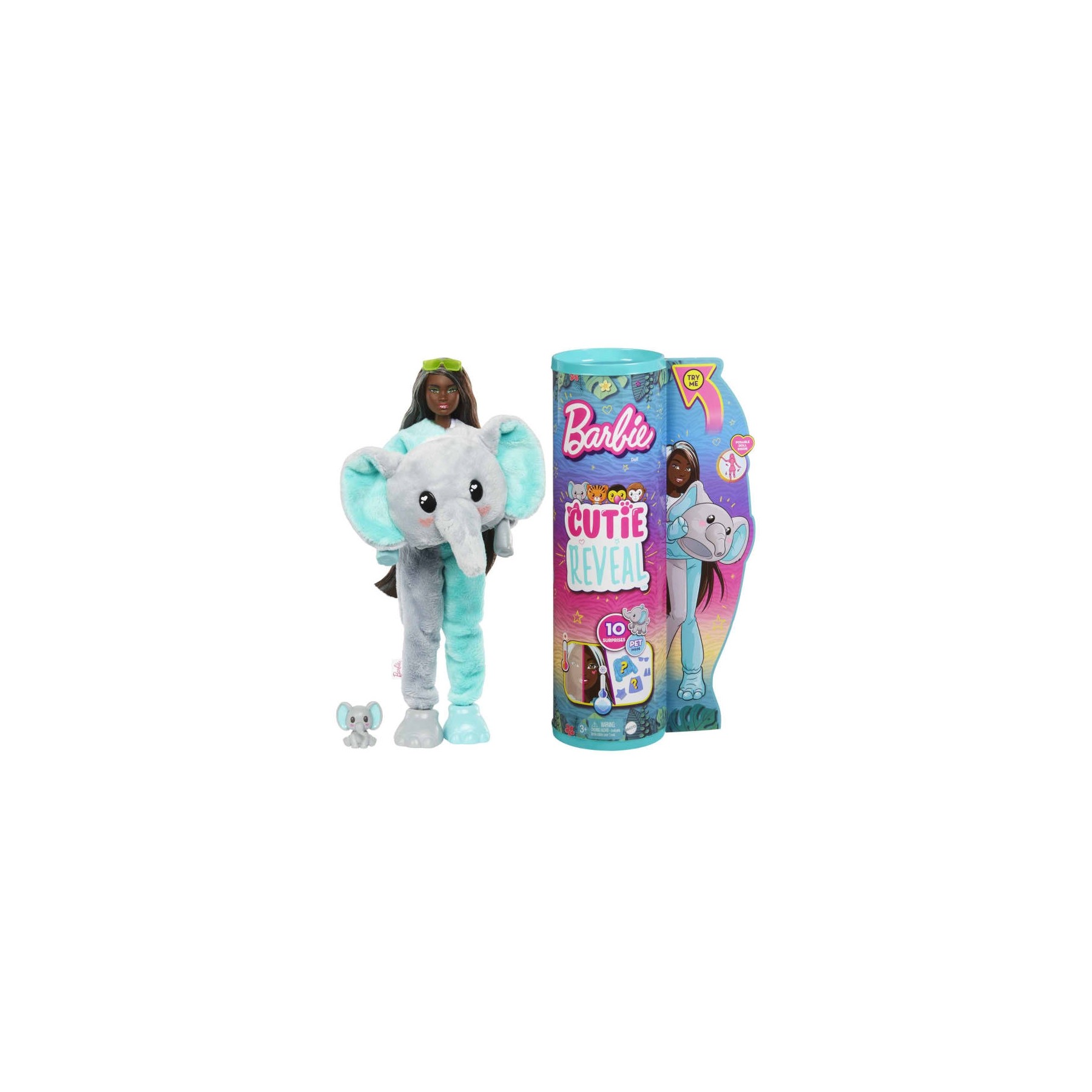 Barbie – Cutie Reveal Jungle Serie – Elephant (HKP98)