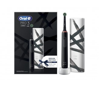 Oral-B - Pro3 3500-  Electric Toothbrush  -Black Gift Pack ( Travel Case Included )