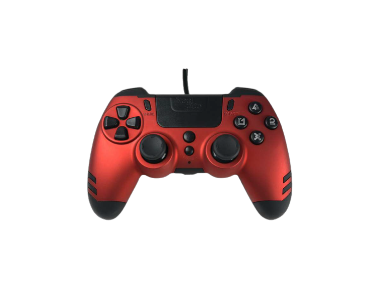 STEELPLAY - MetalTech Con Cable Mando Controller - Rojo para PlayStation 4