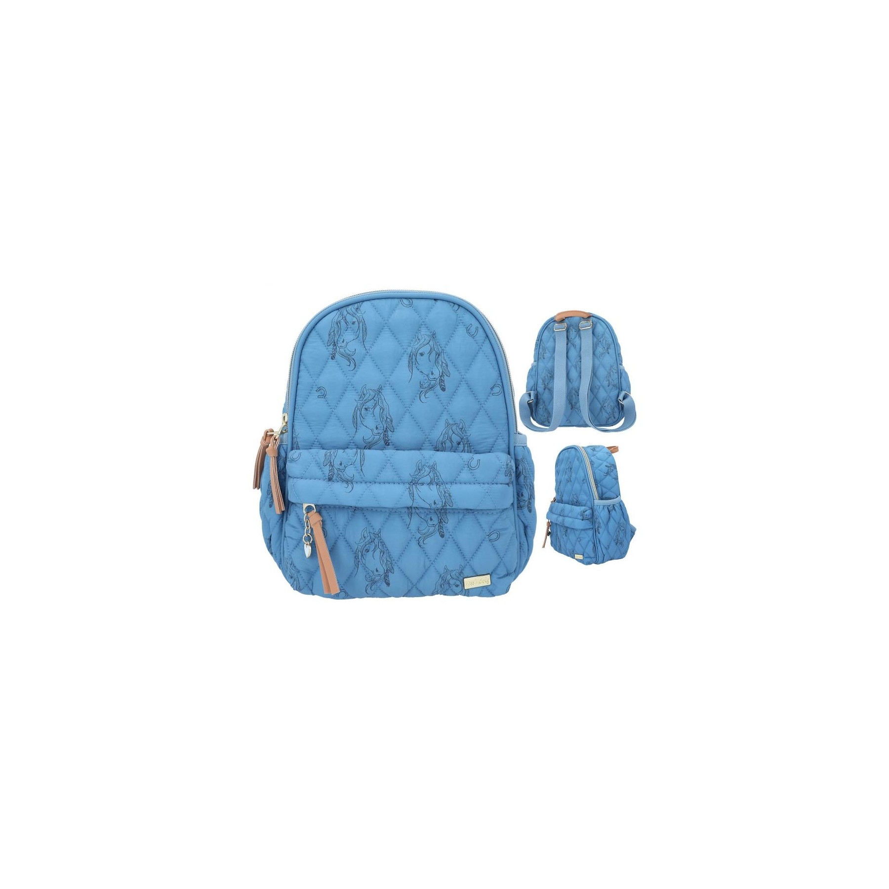Miss Melody - Small Backpack -  BLUE QUILT - (0412026)