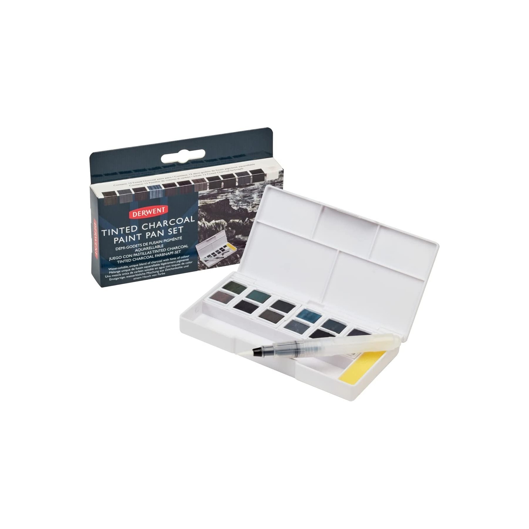 Derwent - Tinted charcoal p.pan set