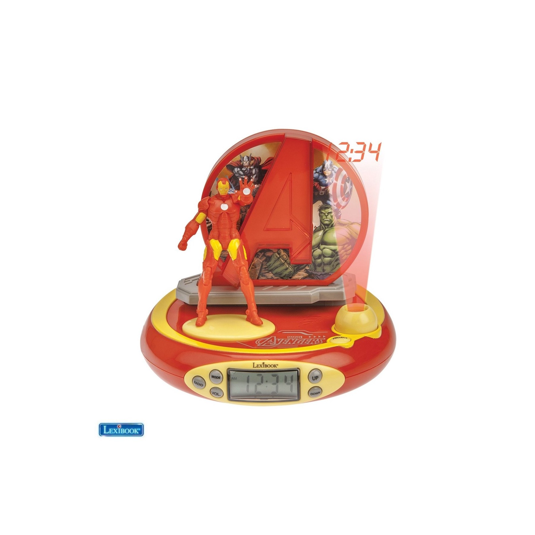 Lexibook - Avengers Iron Man - 3D Projector Clock (RP510AV)