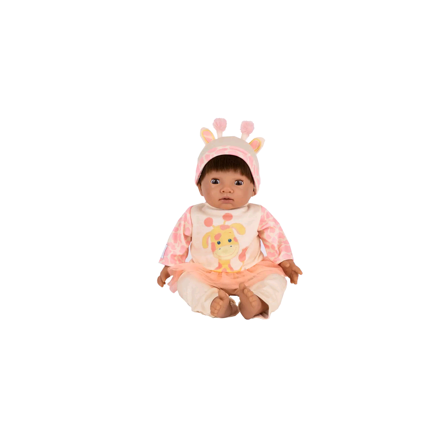 Tiny Treasures - Brown haired Doll Giraffe outfit (30269)