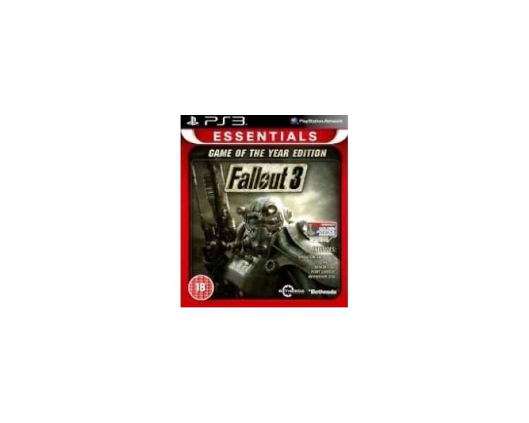 Fallout 3, Game of the Year Edition (Essentials) Juego para Consola Sony PlayStation 3 PS3