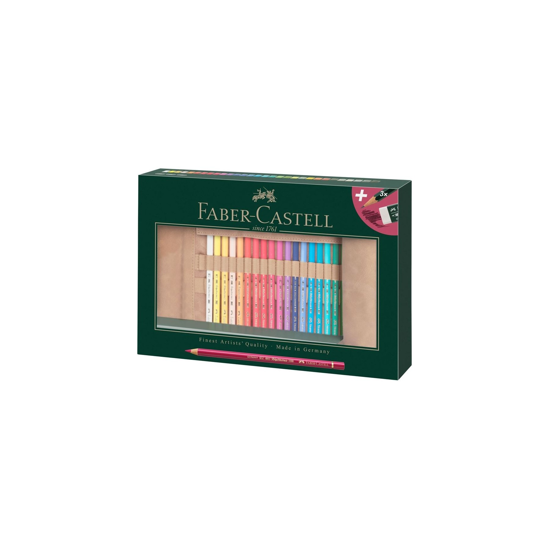 Faber-Castell - Polychromos Colour pencil 30 ct pen. roll (110030)