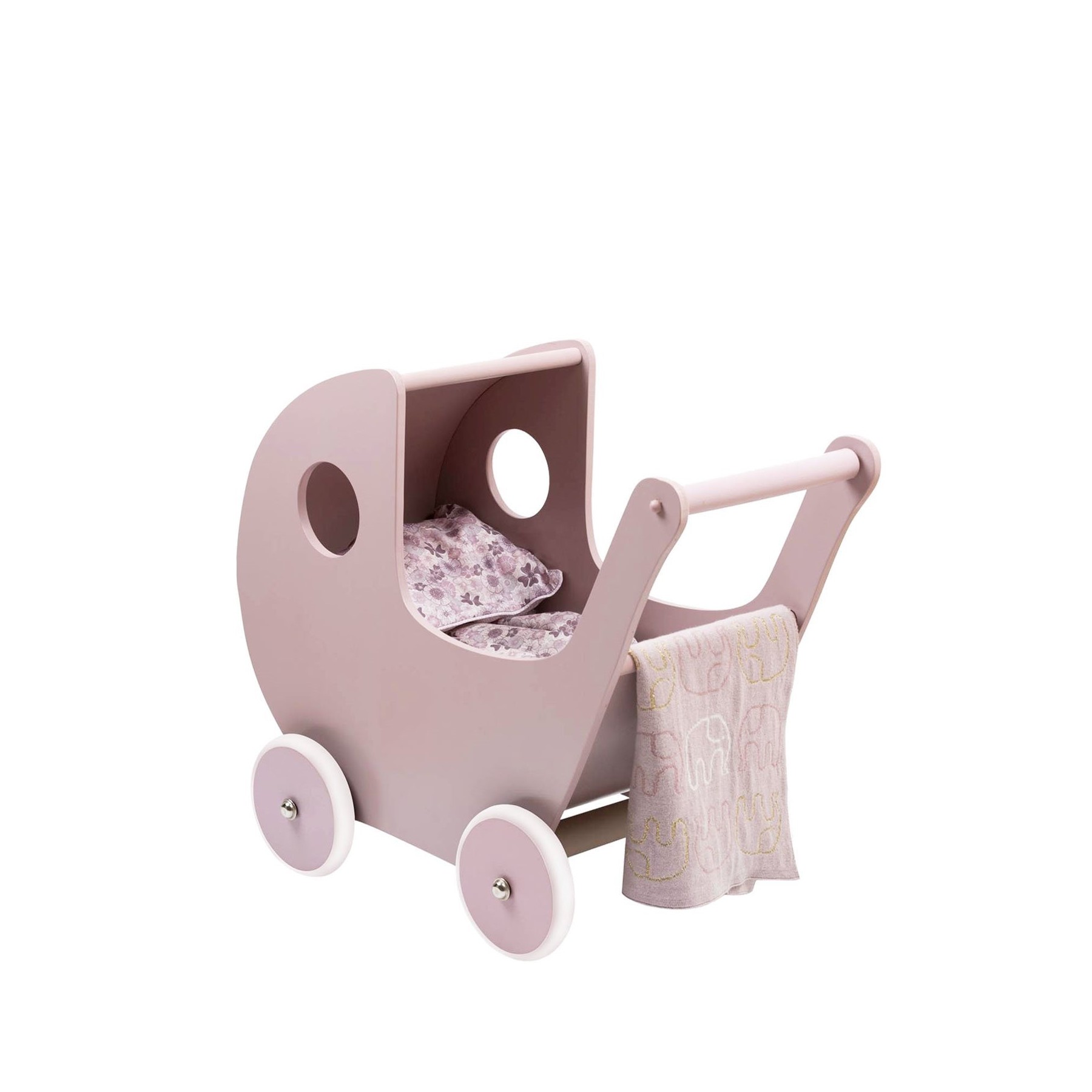 Smallstuff - Wooden Doll Stroller - Powder