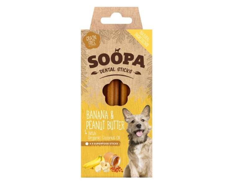 SOOPA - Dental Sticks Banana og & Peanut Butter 100g - (SO920586)