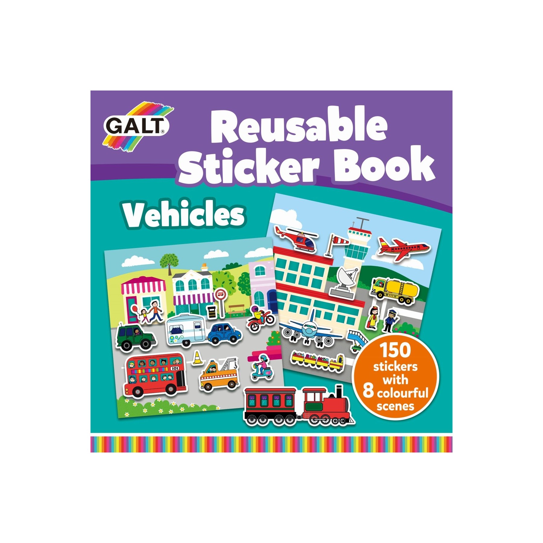 Galt - Reusable Sticker Book - Vehicles (55-1005107)