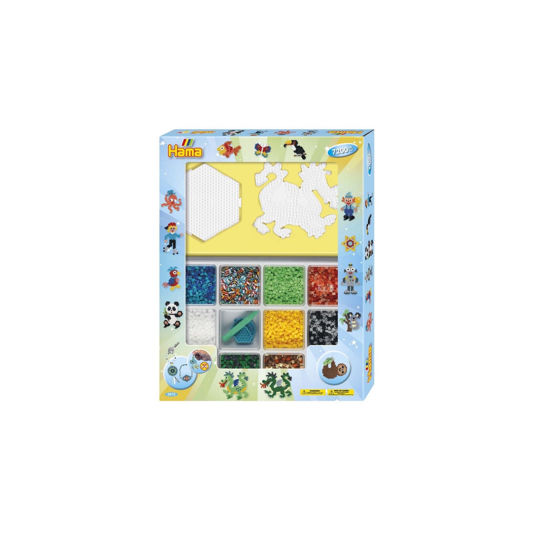 HAMA - Midi Beads  Giftset 7200 beads - Blue (383072)