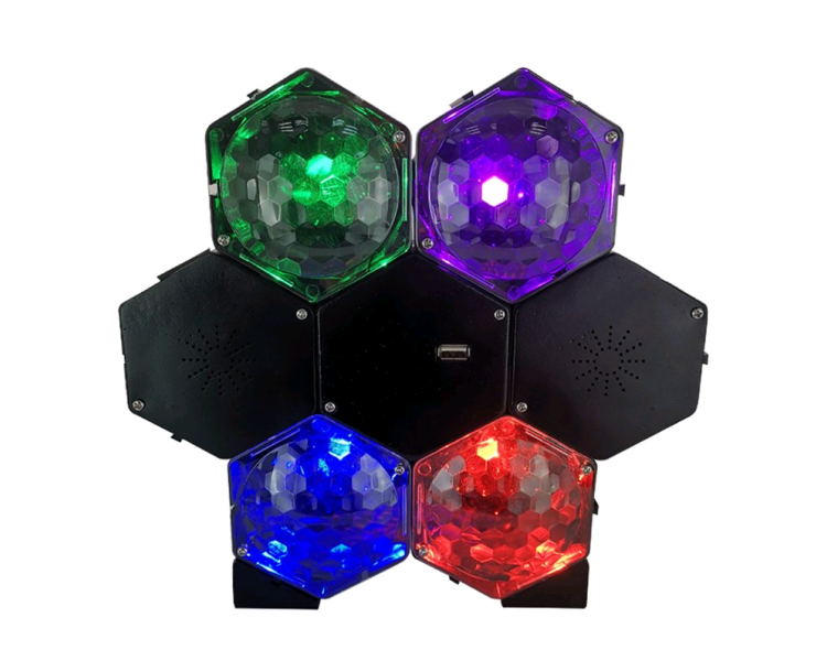Music - BT Speaker with 4 Color LED Light Effect  (501113)