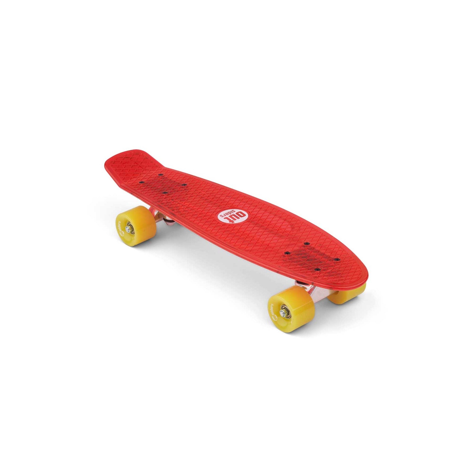 Outsiders - Transparent Retro Skateboard Red
