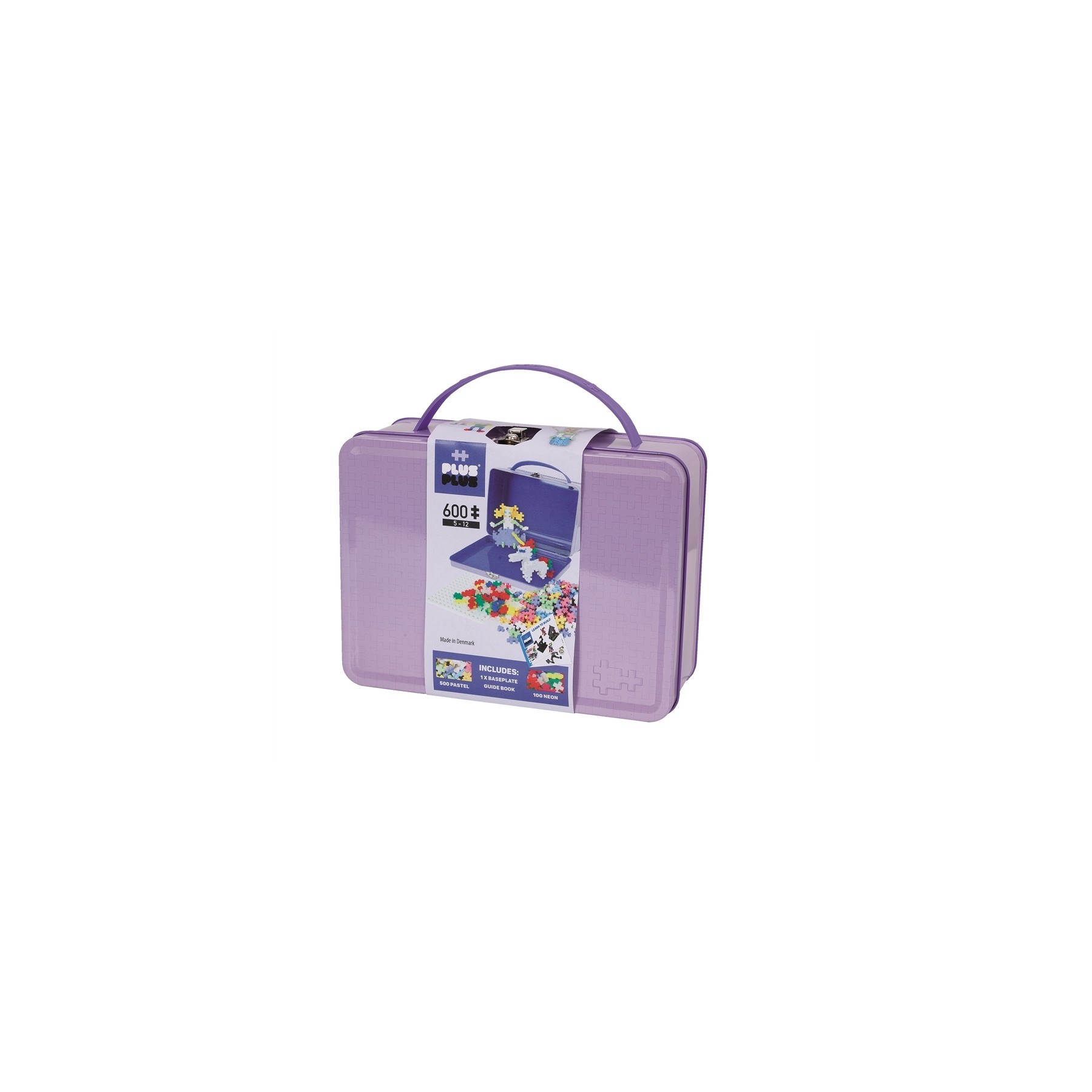 Plus-Plus - Mini Pastel - Suitcase Metal Purple, 600 pc (7003)