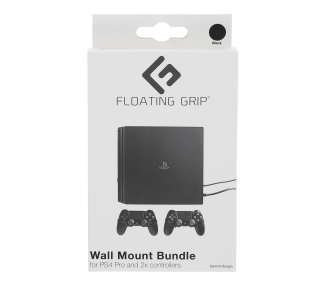 Floating Grip Playstation 4 Pro and Mando Controller Wall Mount - Bundle (Negro)