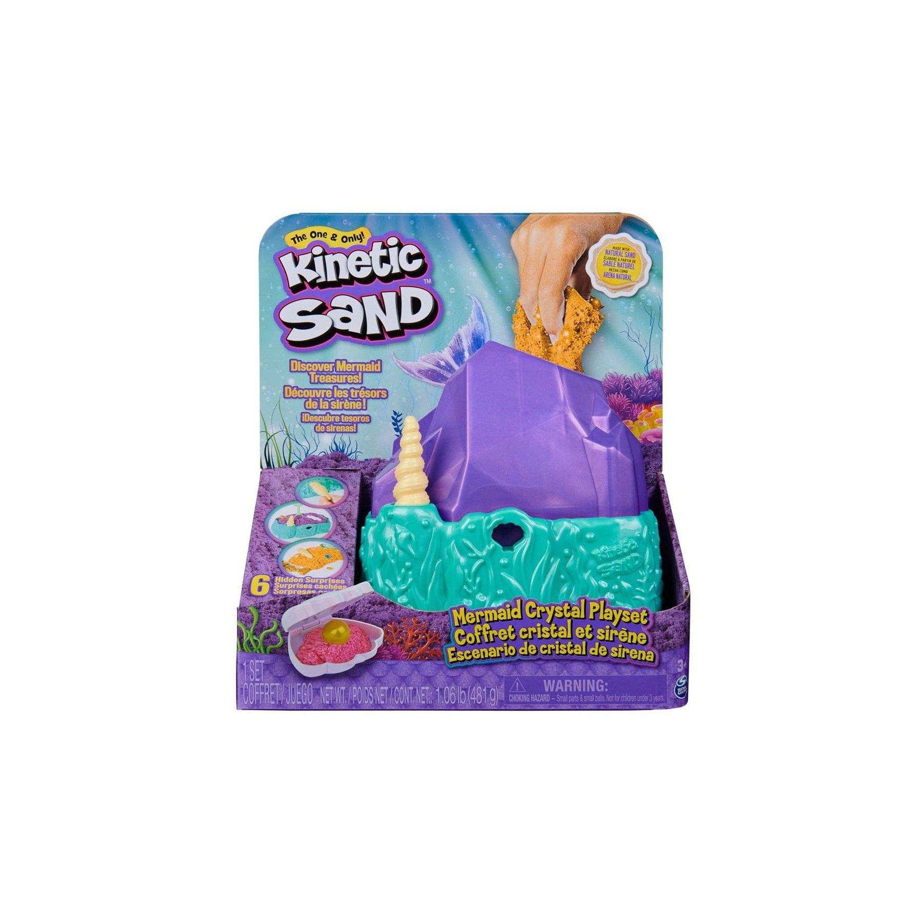 Kinetic Sand, Conjunto De Juego De Cristales De Sirena (6064333)