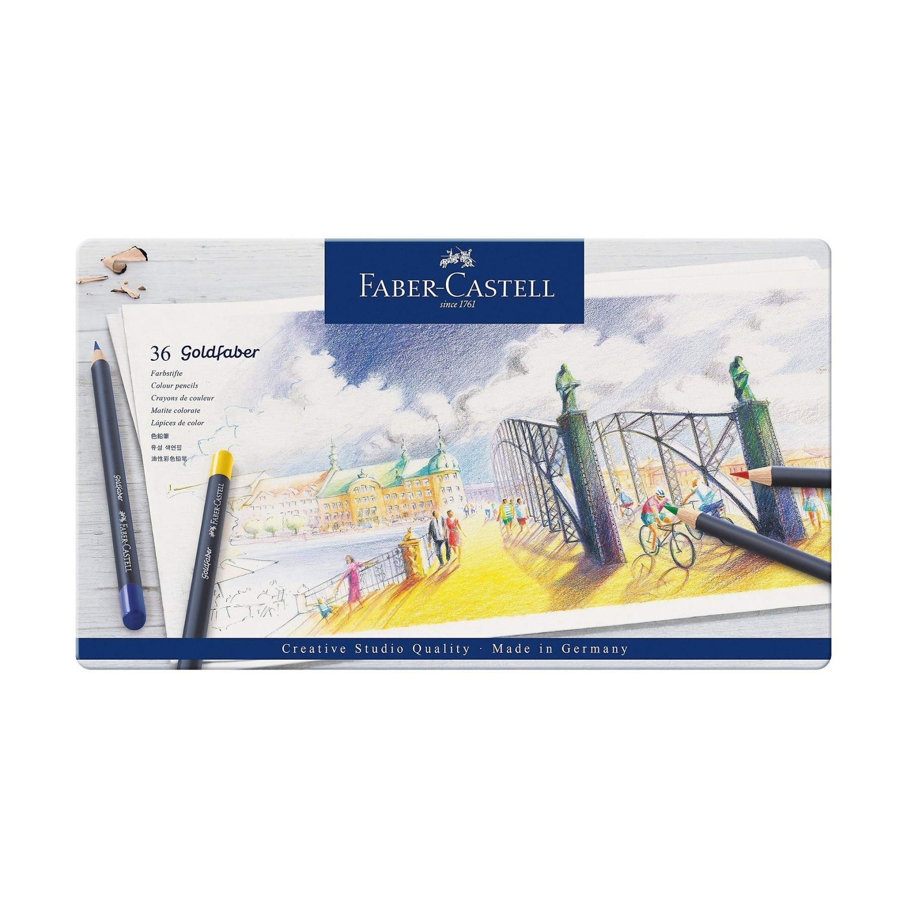 Faber-Castell - Goldfaber colour pencil, tin of 36 (114736)