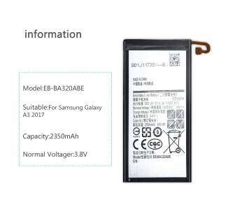 Bateria Interna Para Samsung Galaxy A3 2017 A320F - Mpn Original Eb-Ba320Abe