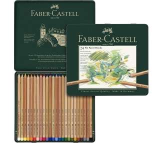 Faber-Castell - Colour pencil Pitt Pastel tin of 24 (112124)