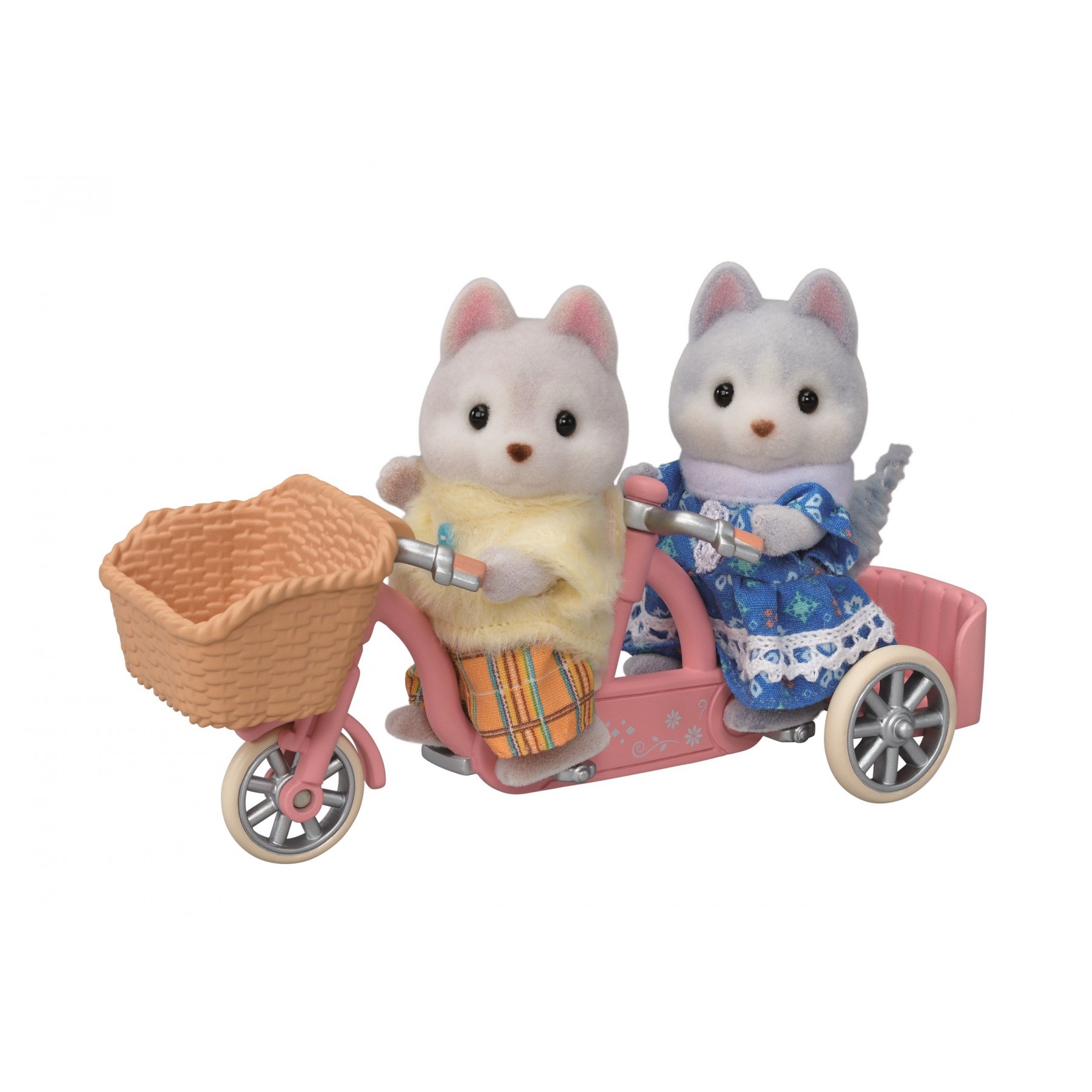 Sylvanian Families - Tandem Cycling Set -Husky Sister & Brother - (5637)
