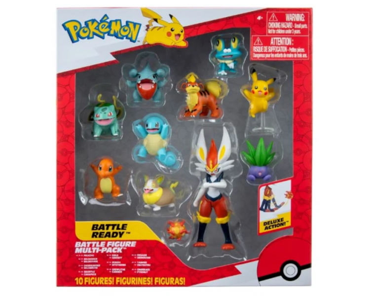 Pokémon - Paquete de 10 Figuras de Batalla (PKW2855)