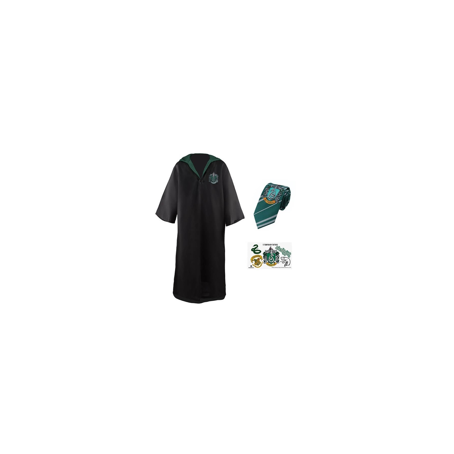 Harry Potter - Slytherin - Robe, Necktie and Tattoos - Kids
