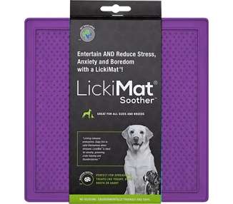 LICKI MAT - Dog Bowl Soother Purple 20X20Cm - (645.5346)