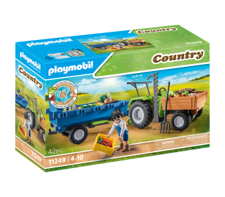 Playmobil - Tractor with trailer (71249)