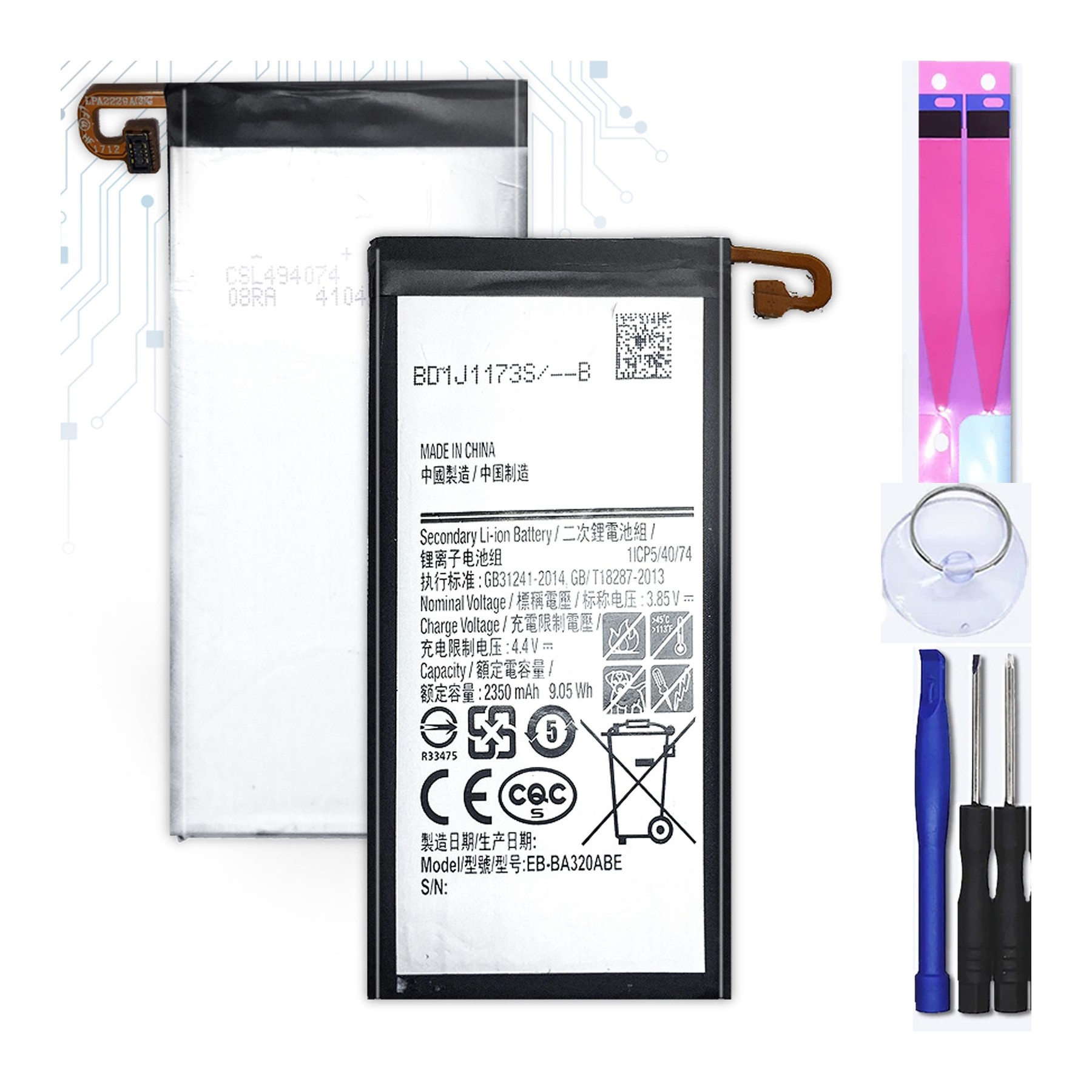 Bateria Interna Para Samsung Galaxy A3 2017 A320F - Mpn Original Eb-Ba320Abe