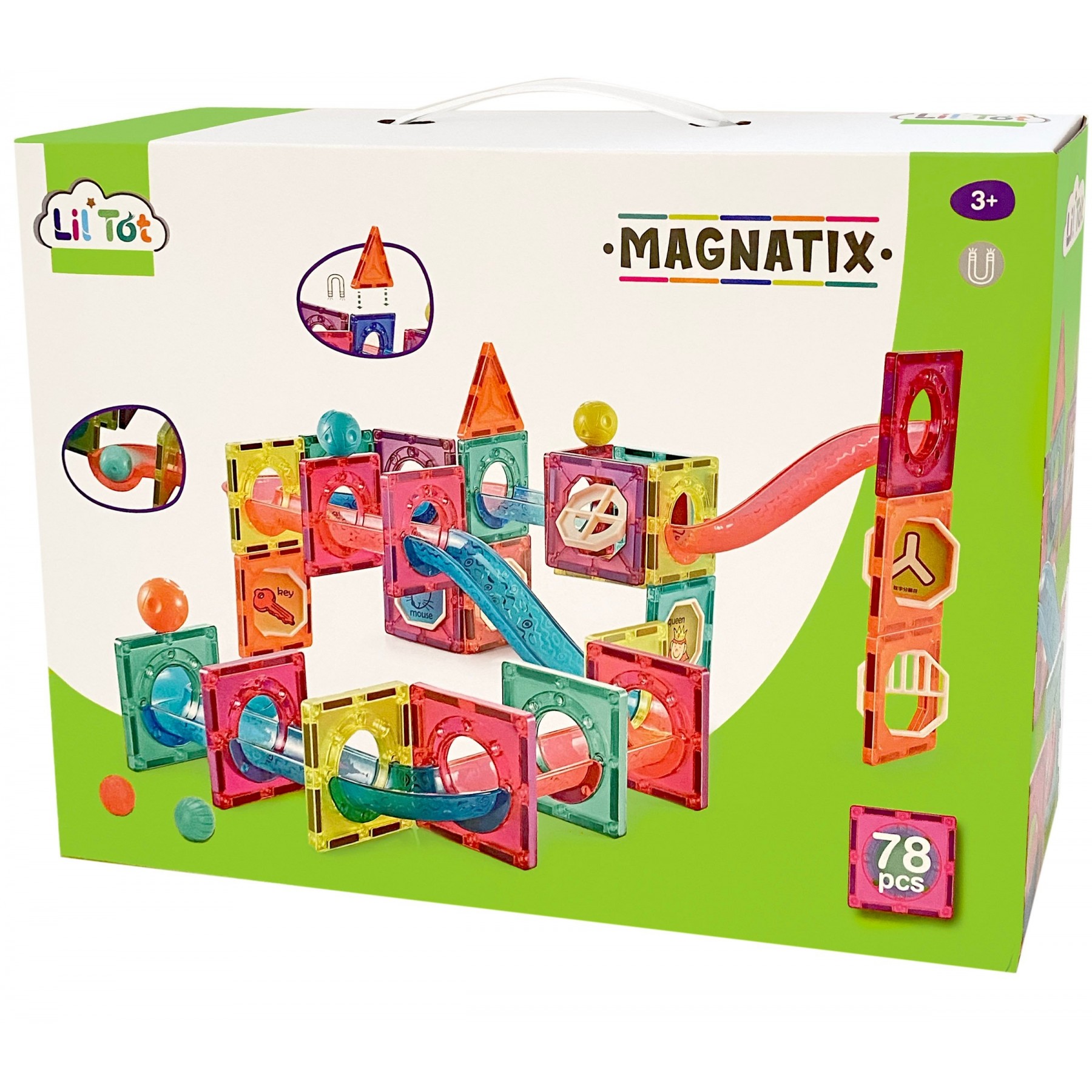 Magnatix, Baldosas magnéticas 78 piezas, (90158)