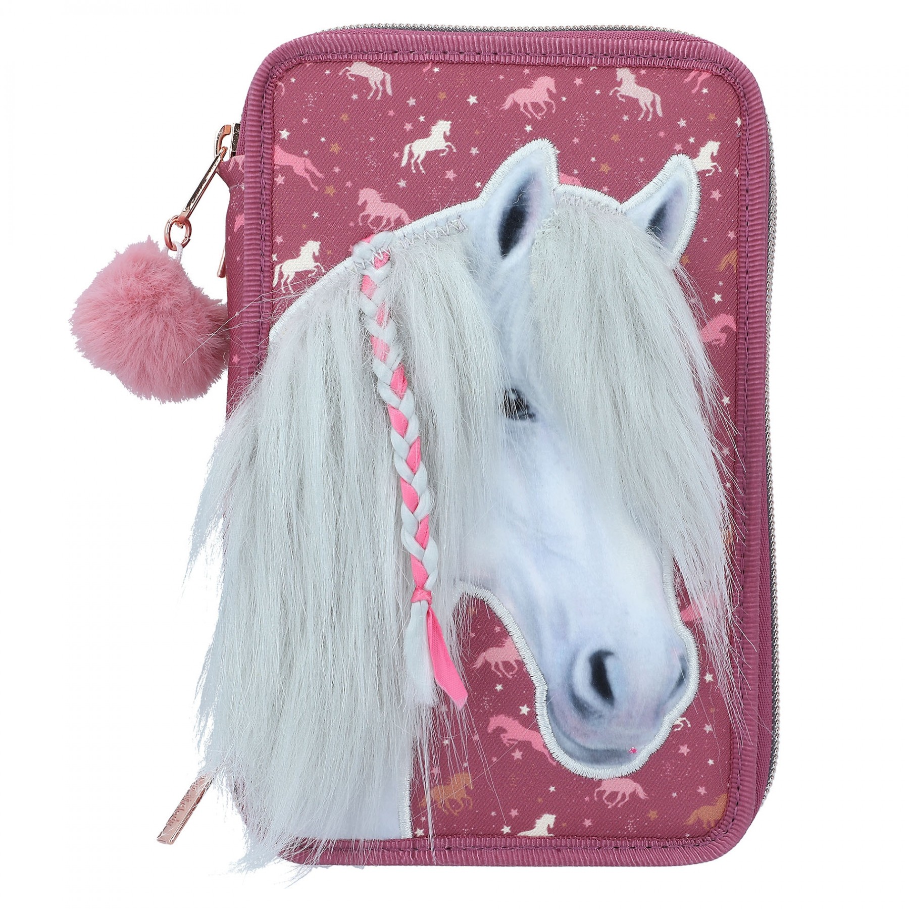 Miss Melody  - Tripple Pencil Case - Wild Horses (0411983)