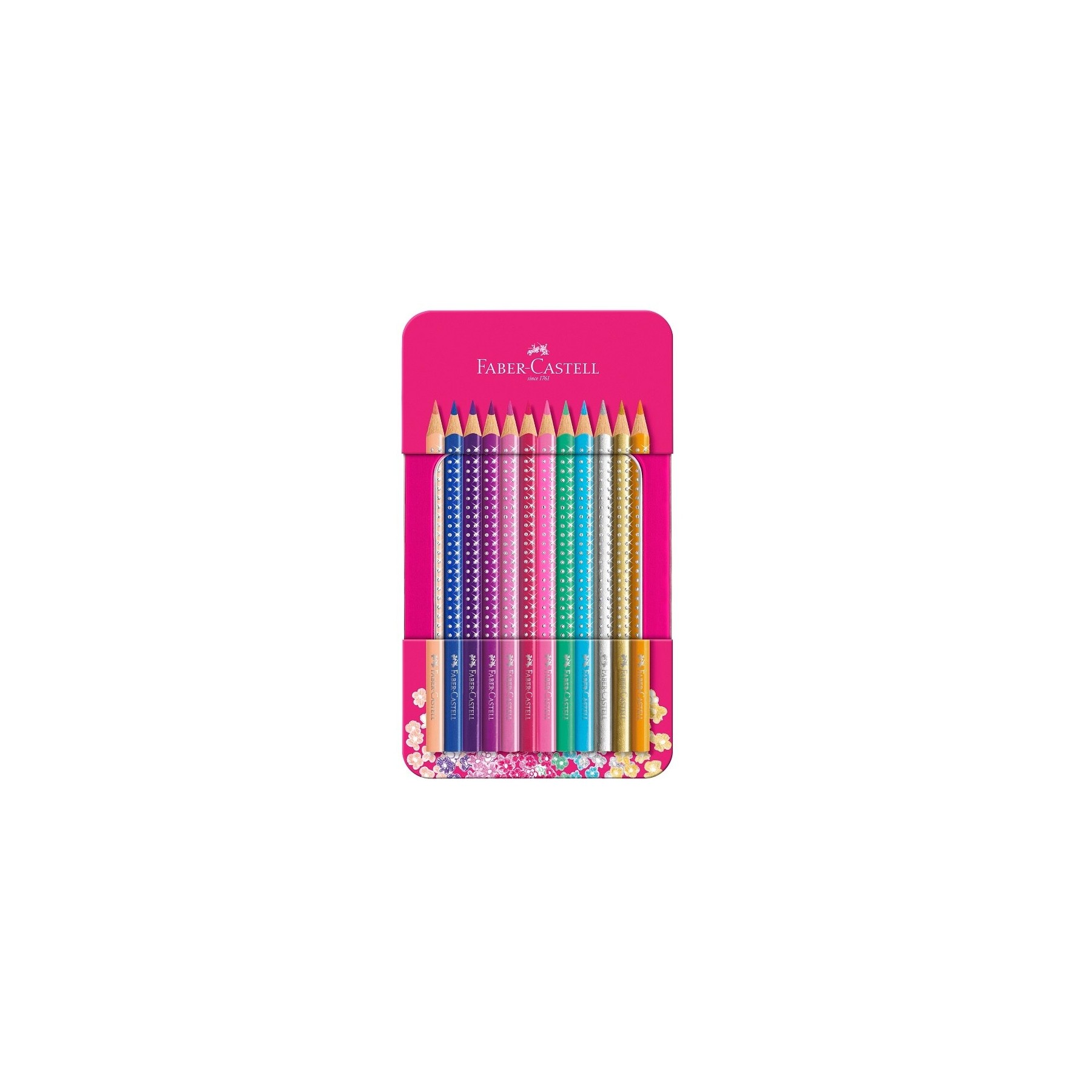 Faber-Castell - Sparkle colour pencil,12 pc in tin box (201737)