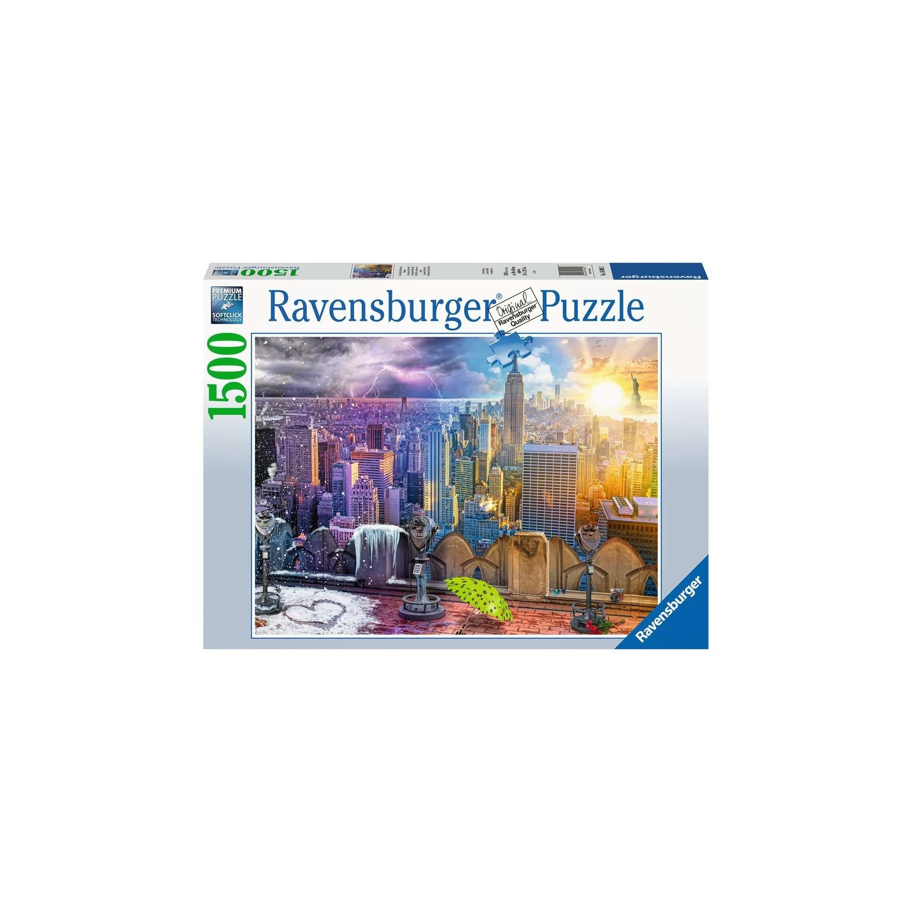 Rompecabezas Ravensburger - 1500 Piezas - Skyline de Nueva York de día y noche (10216008)