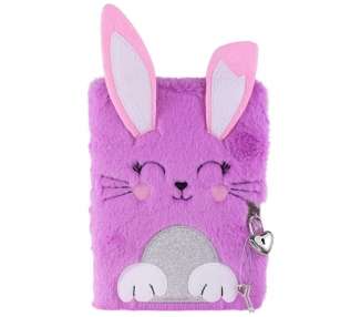Tinka - Plush Diary with Lock - Purple Rabbit (8-802135)