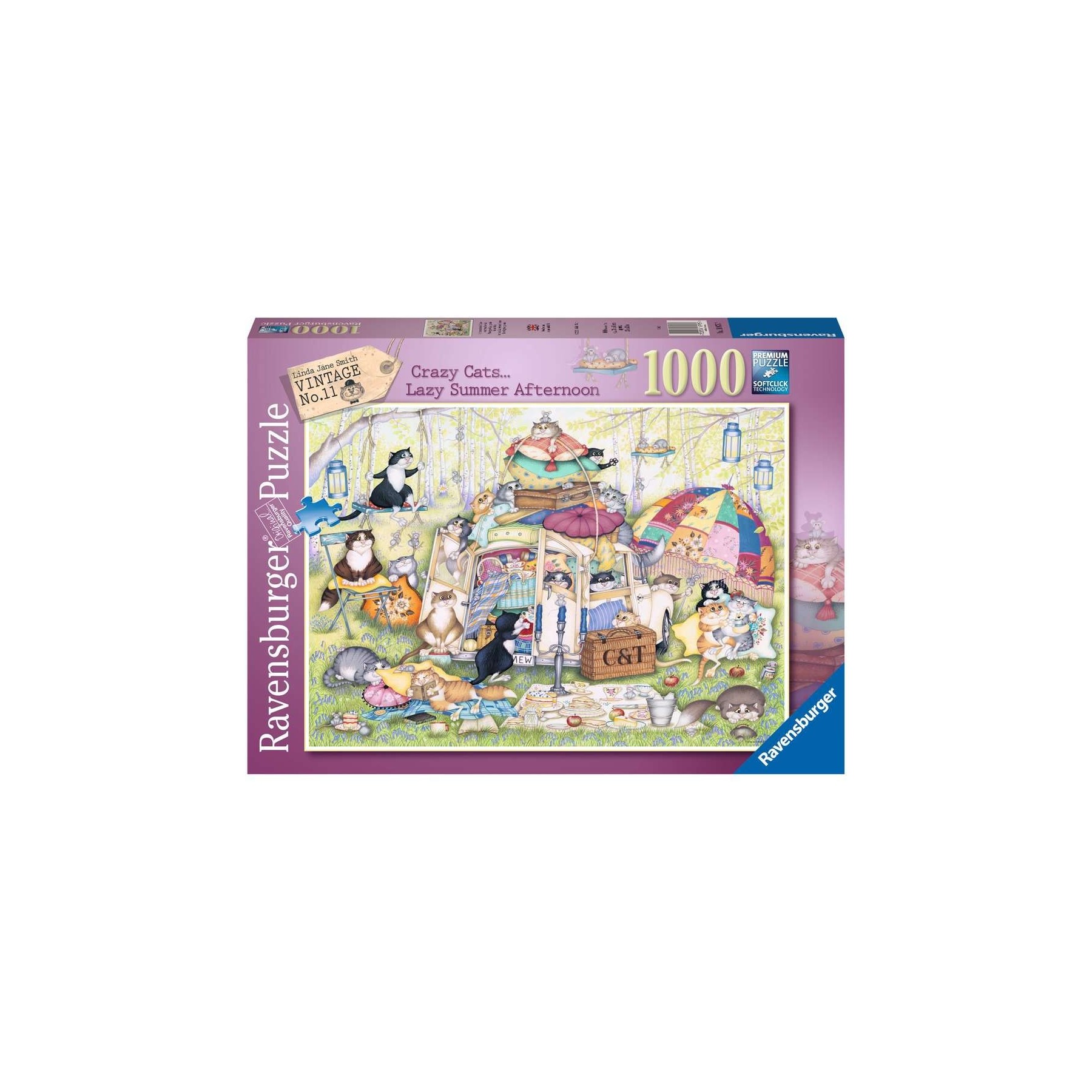 Rompecabezas Ravensburger - Crazy Cats, La Buena Vida 1000 Piezas (10216975)