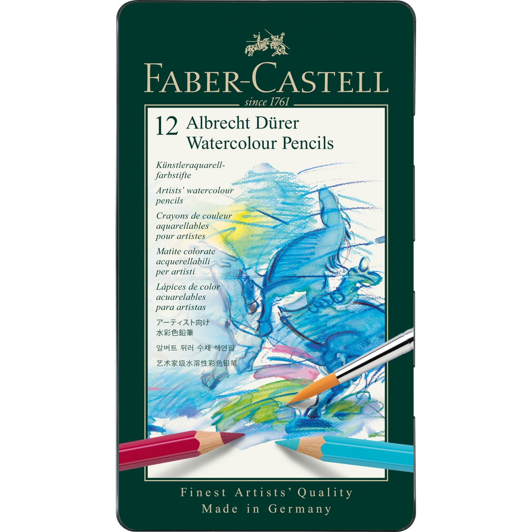 Faber-Castell - Watercolour pencil Albrecht Dürer tin of 12 (117512)