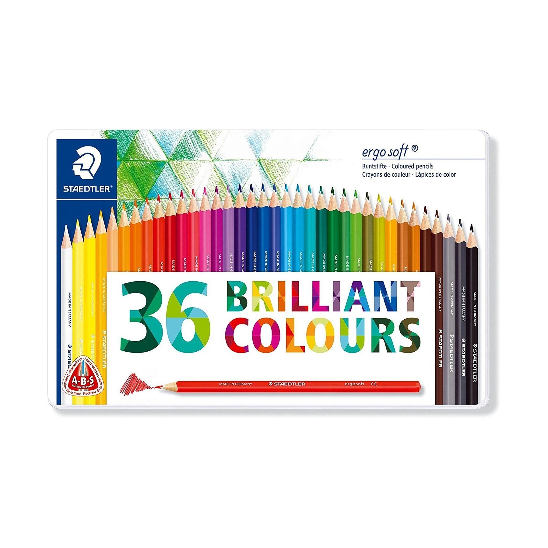 Staedtler, Lápiz De Color Ergosoft De 36 Piezas (157 M36)