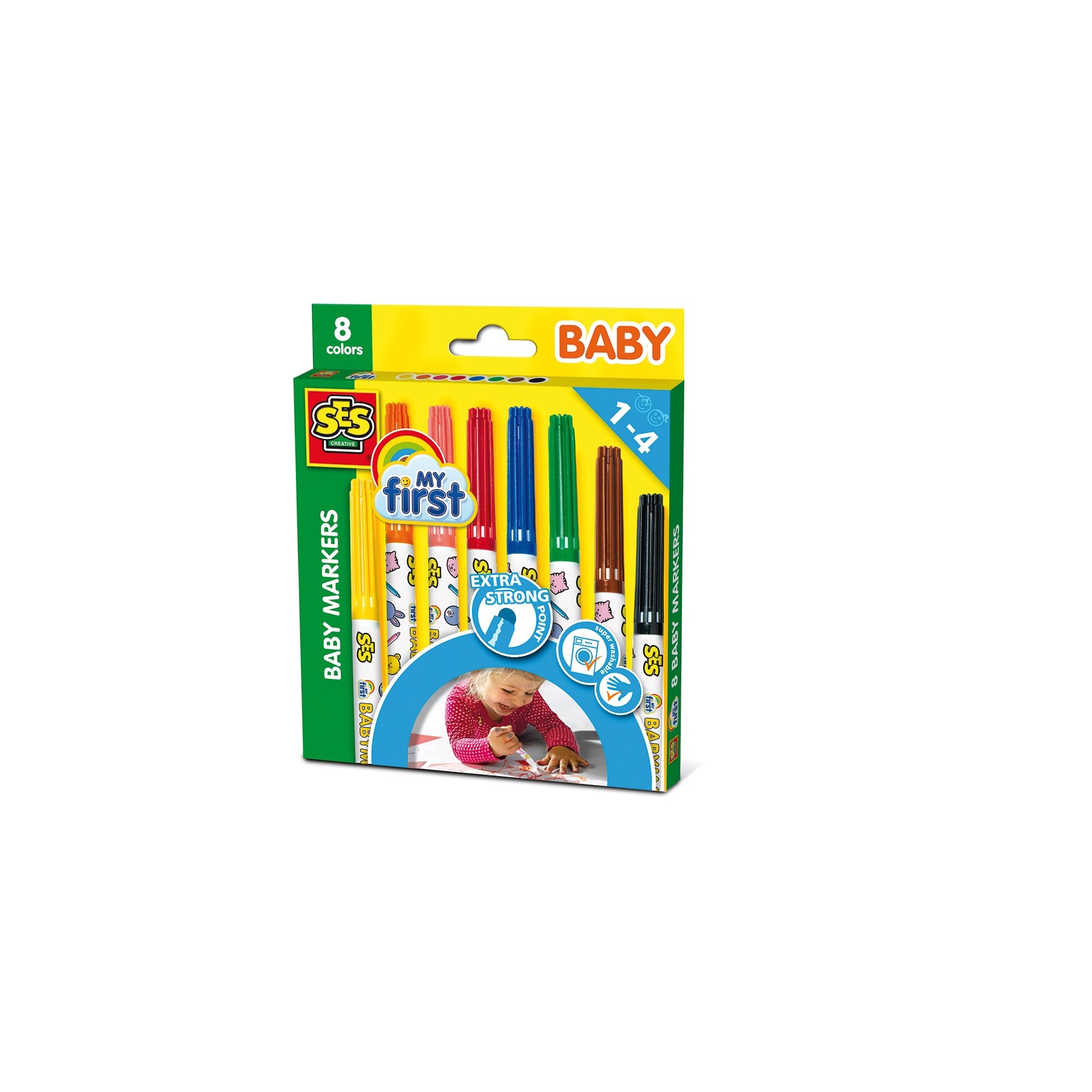Ses Creative, Marcadores Para Bebés, 8 Colores, (S00299)