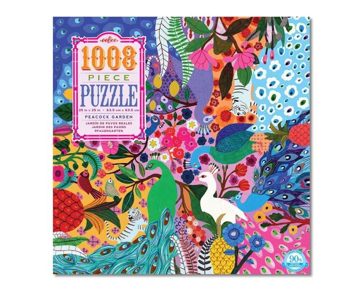 eeBoo - Puzzle - Peacock Garden, 1008 pc (EPZTPCG)